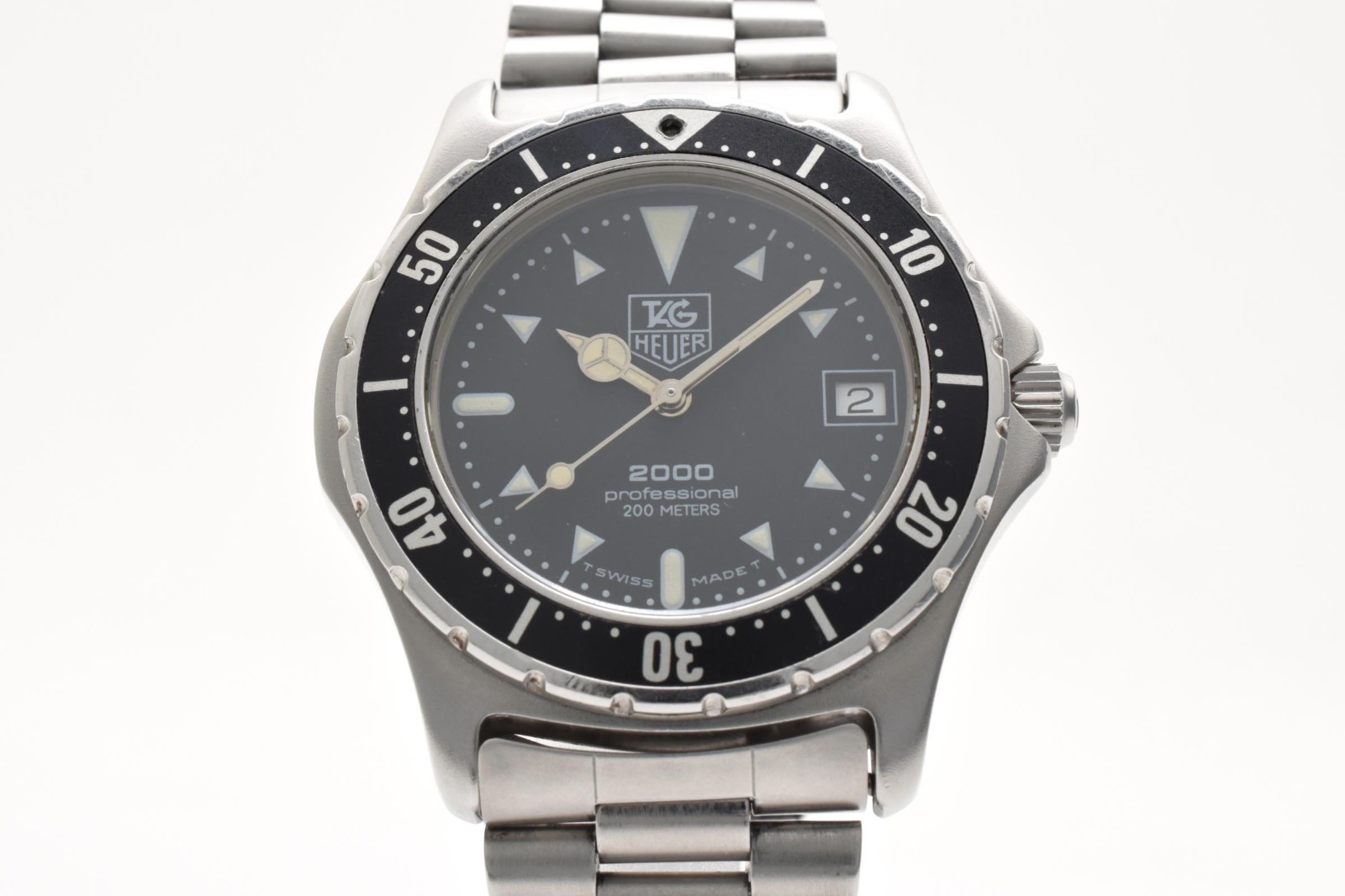 TAG Heuer Professional 973.006 Black Dial Quartz Diver Men’s Watch 200M Vintage