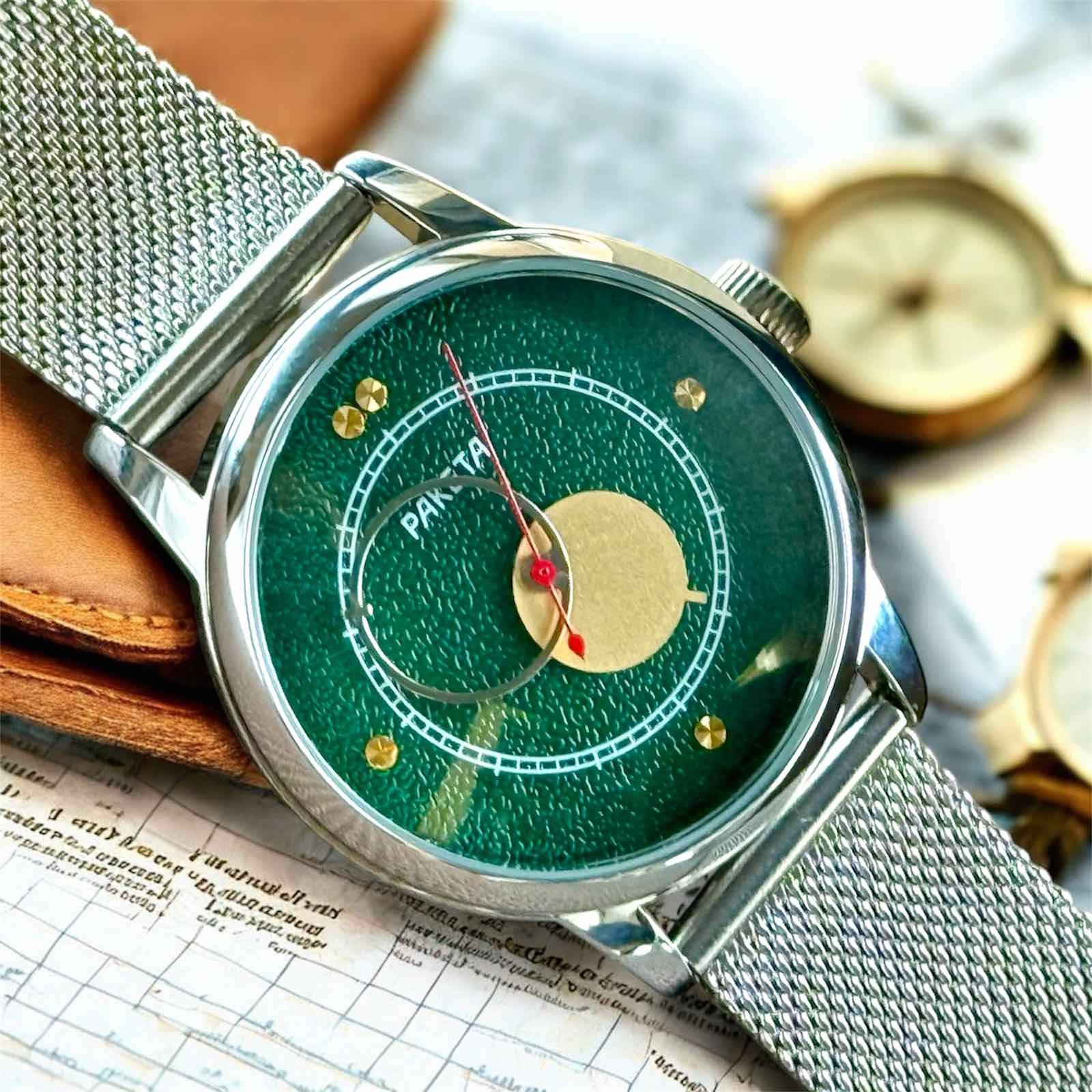 Raketa Kopernik Sun & Moon Watch Soviet USSR Rare Mechanical 2609HA Mens Vintage