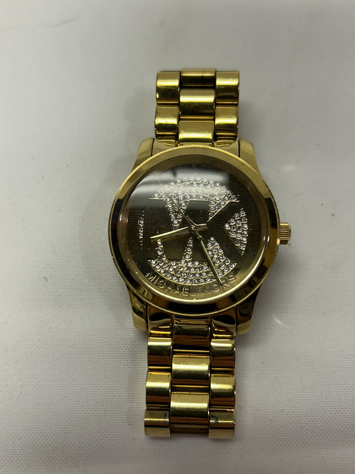 Michael Kors Runway Rose Gold Tone MK Logo Dial Watch MK5852