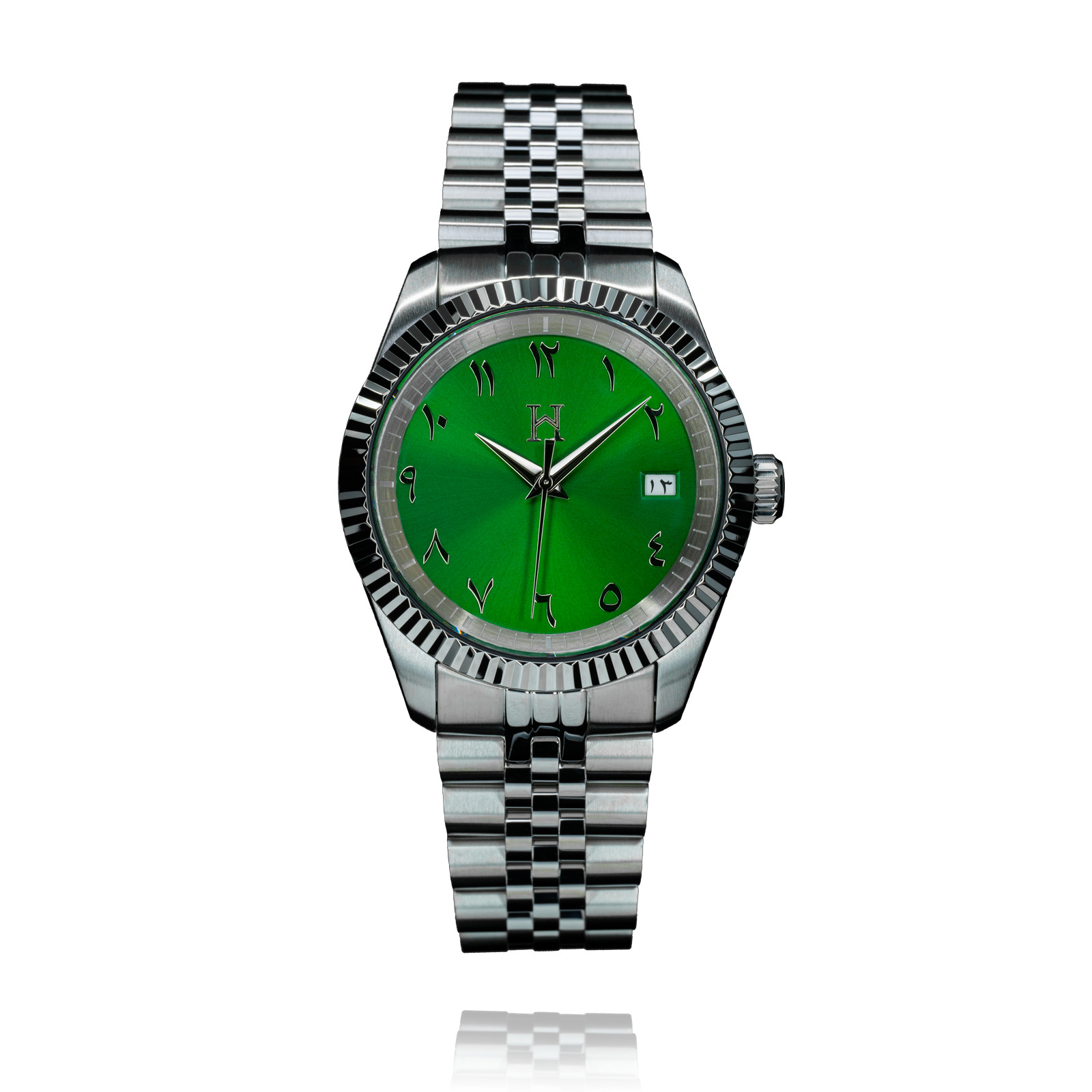 Huizen Signature Arabic HUI003-S 38mm Men’s Dress Watch Green Dial