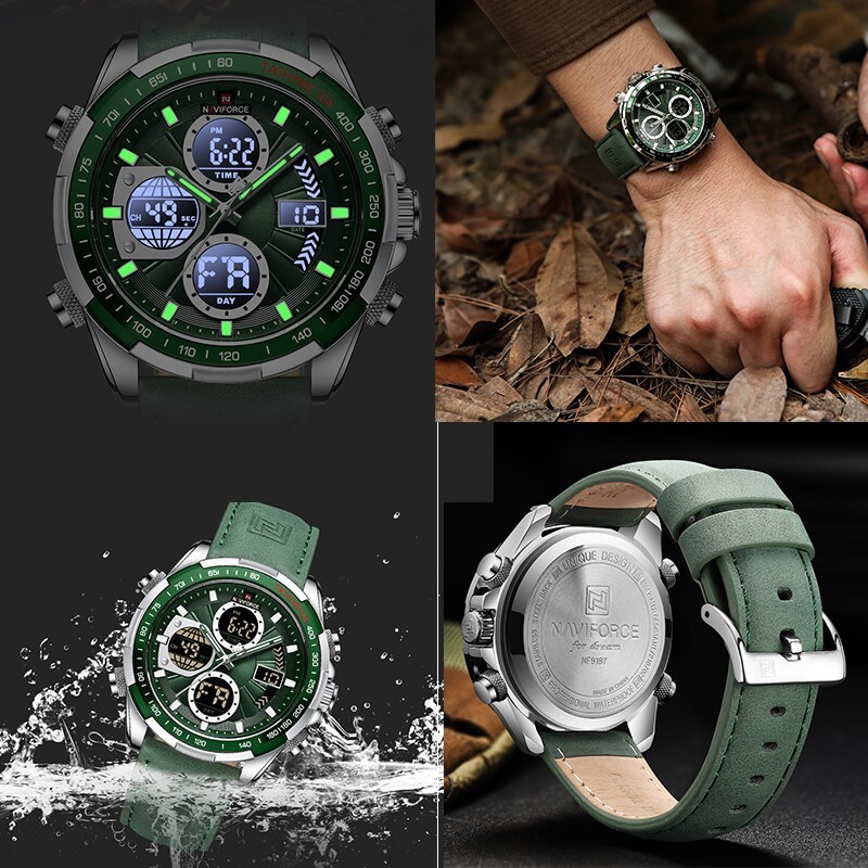 NAVIFORCE Waterproof Men Military Watch Luxury Sports Multifunctional Wristwatch