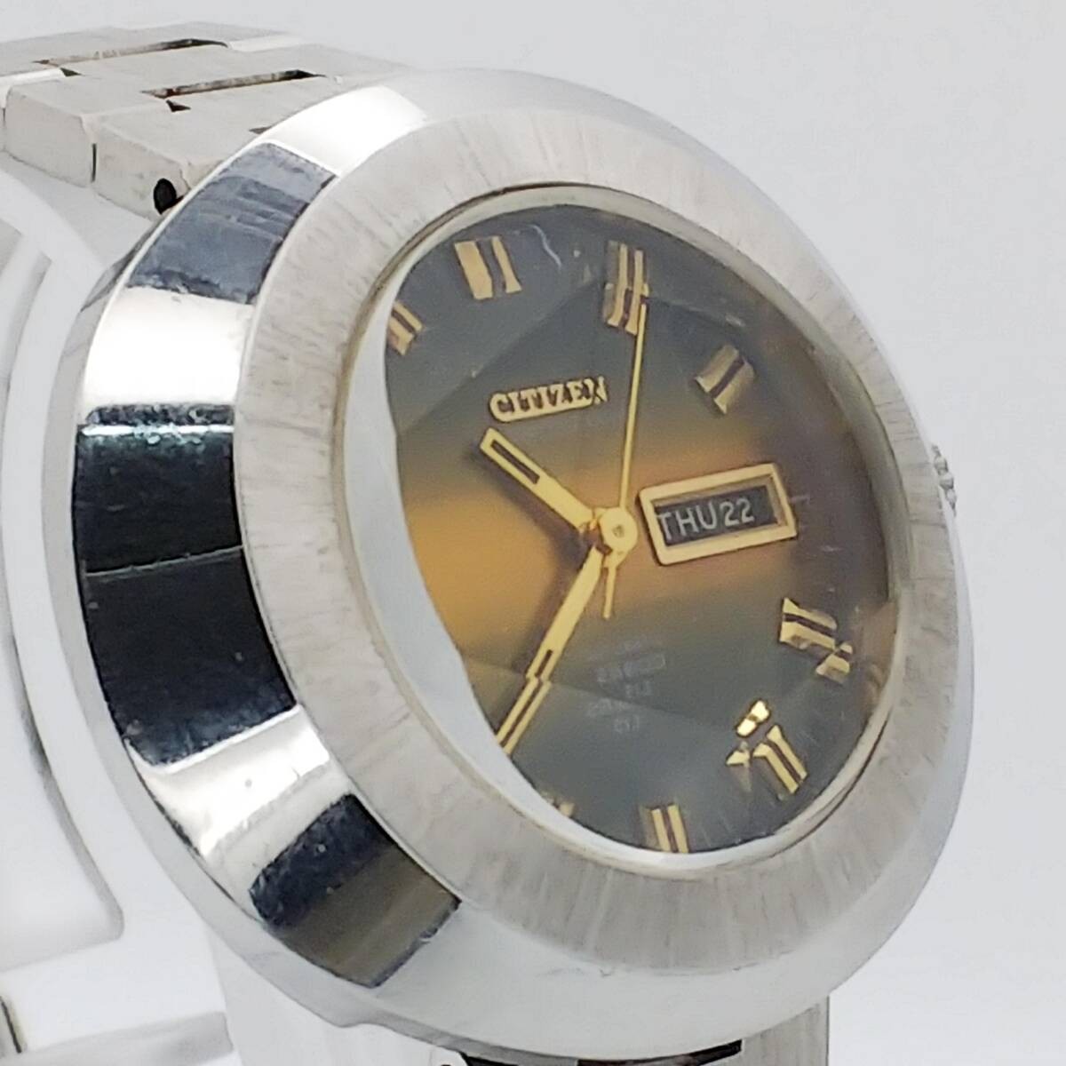 1181 Citizen Cosmostar V2 21 jewels automatic winding 4 661871 day date brown di