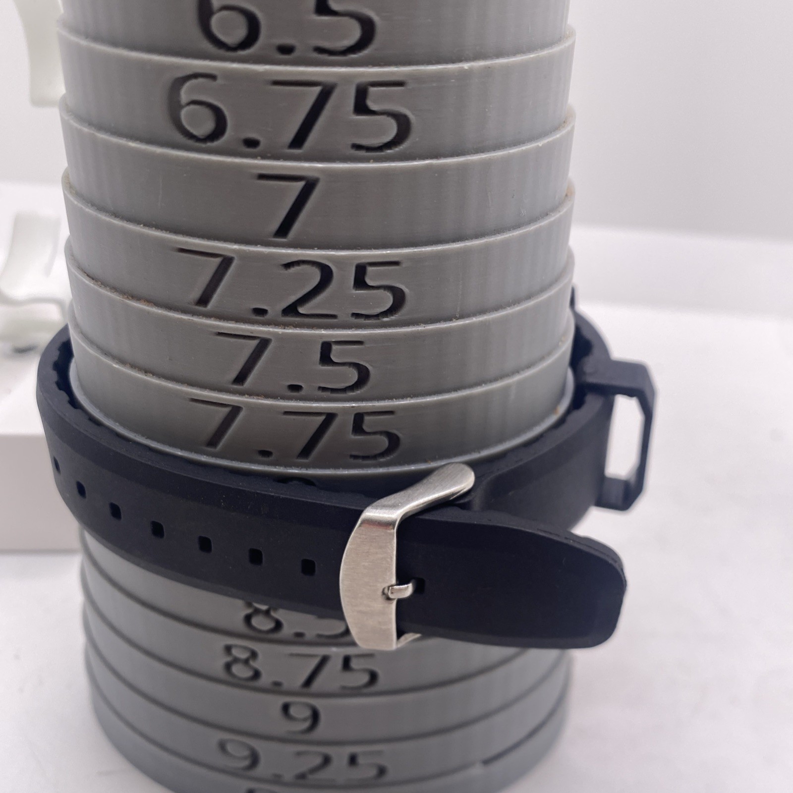 Mens Black Tone Watch Quartz Rubber New Battery