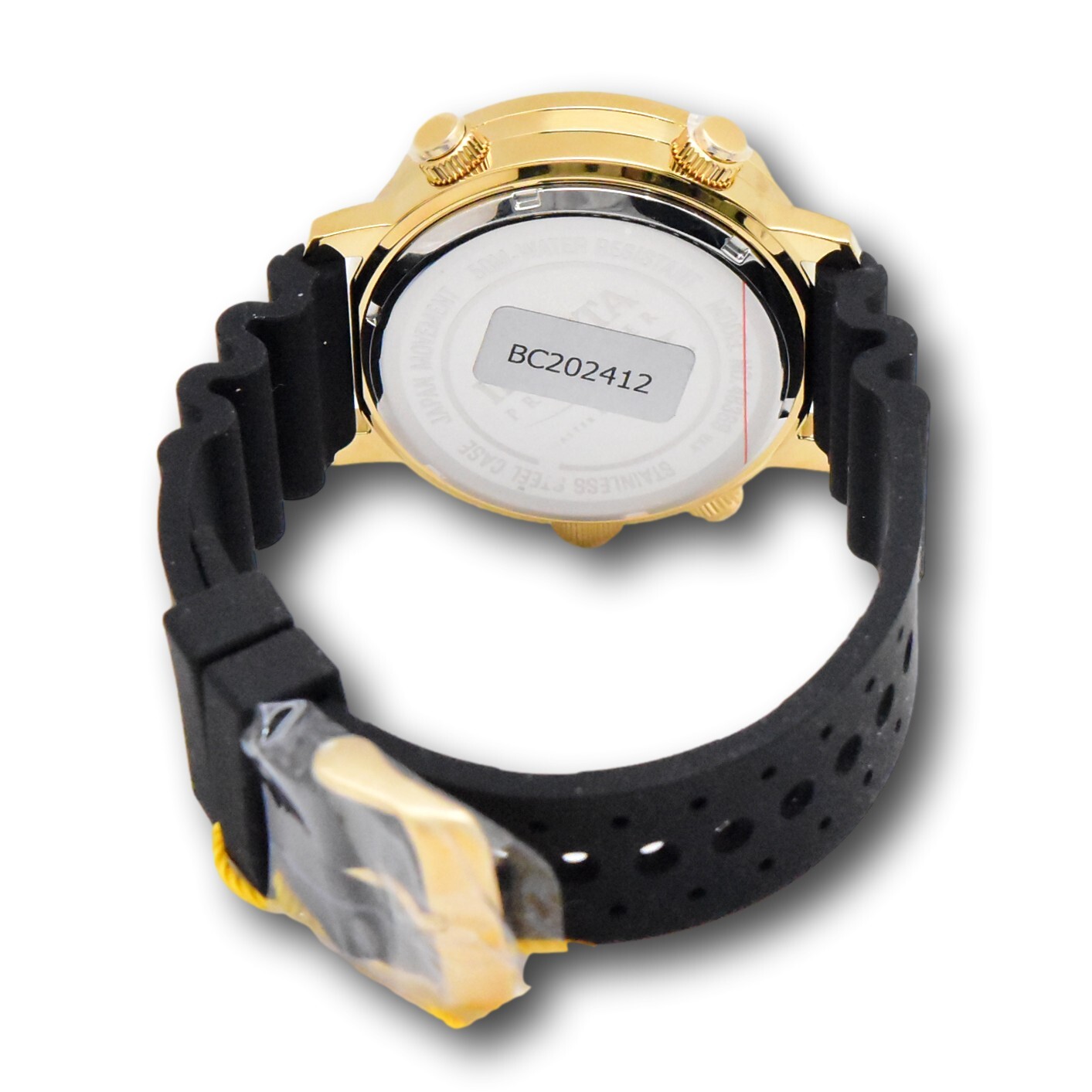 Invicta Pro Diver Men’s 46.5mm Gold Dual Time Digital Ana-Digi Watch 48369
