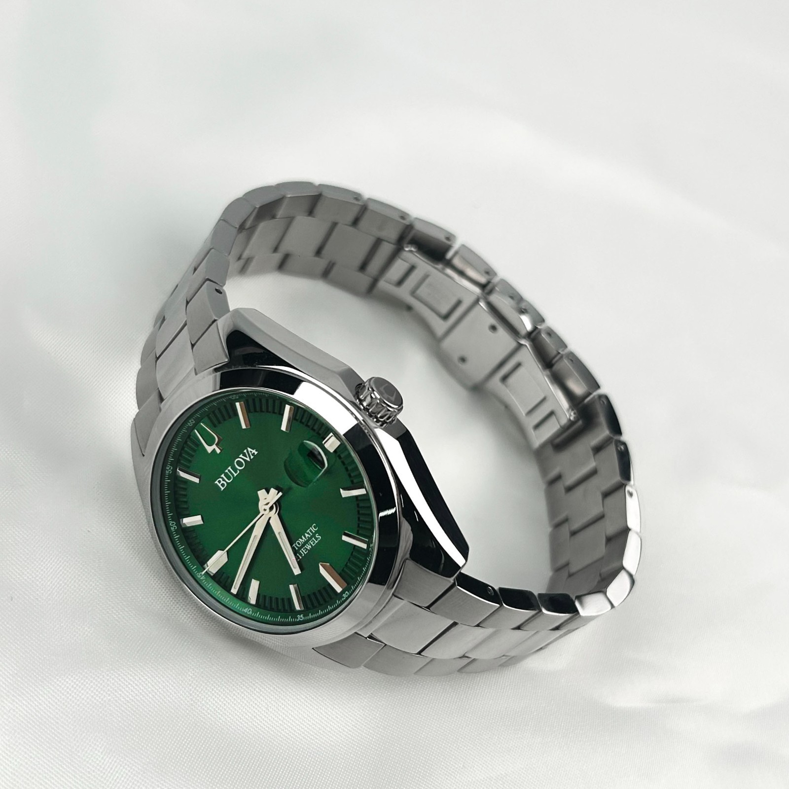 Bulova 96B429 Surveyor Automatic Green Dial Automatic Watch 39MM