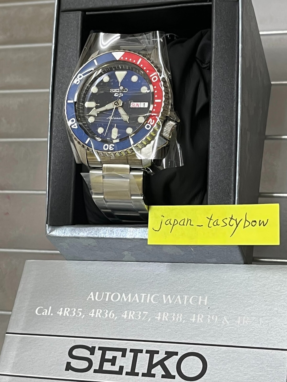 Seiko 5 Sports SRPD53K1 Pepsi Color Automatic Mechanical Diver Men Watch GENUINE