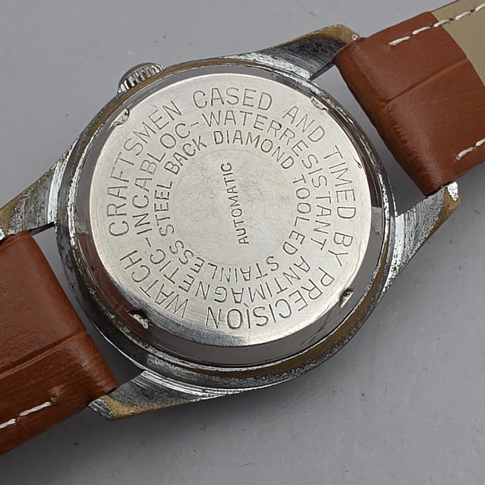 Vintage SANDOZ men’s automatic watch AS 1361n 25Jewels Honeycomb dial 1950s
