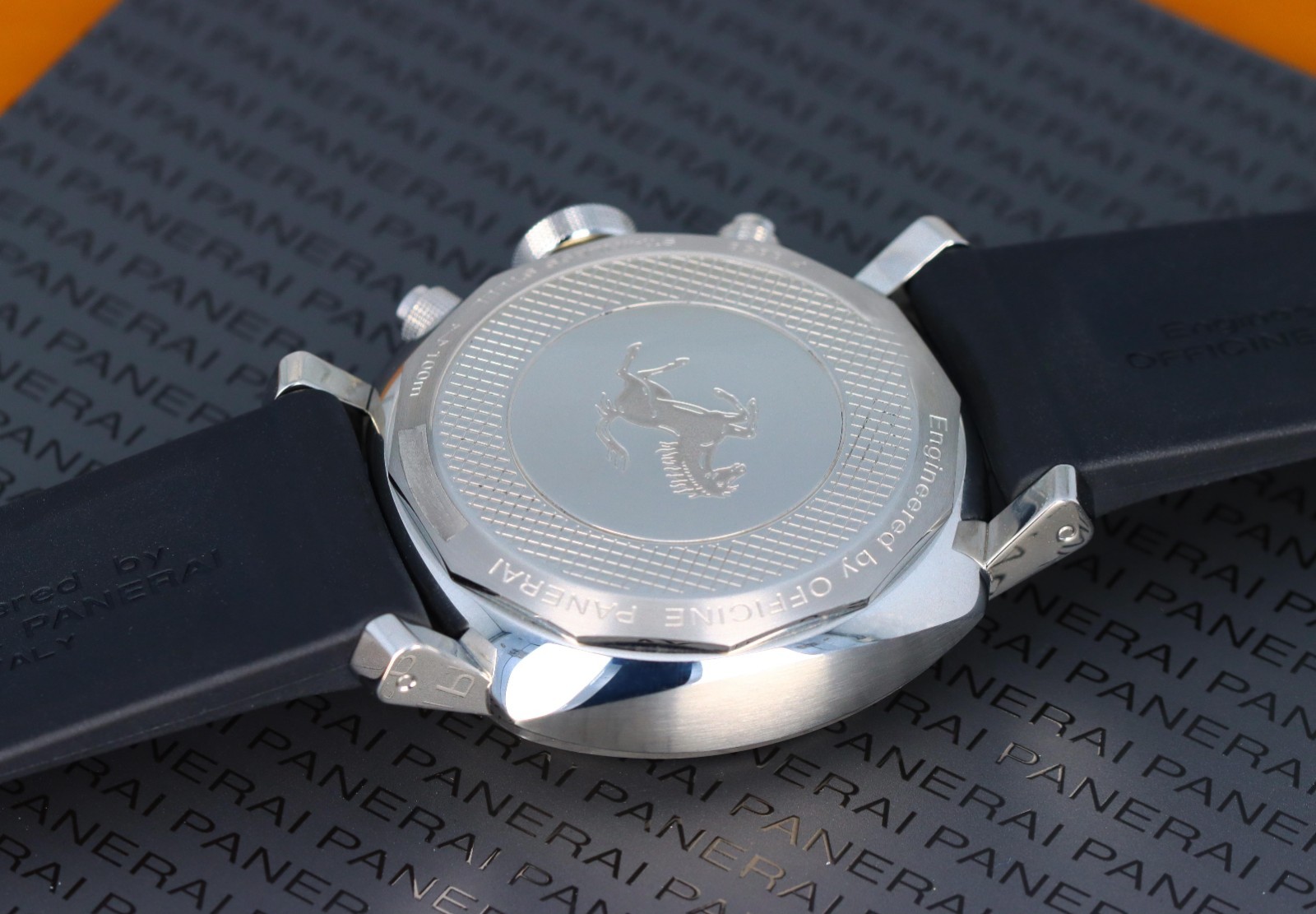 Panerai Ferrari Scuderia Chronograph, Black Dial, Limited to 800 -Steel FER00008