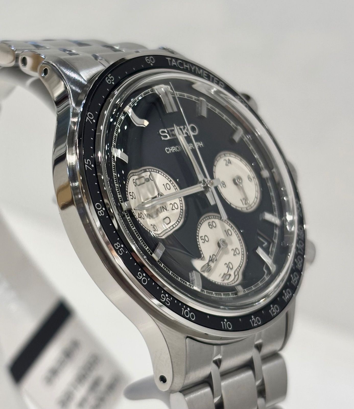 Seiko Selection SBTR055 Quartz Chronograph Black Dial Men’s Watch Unused