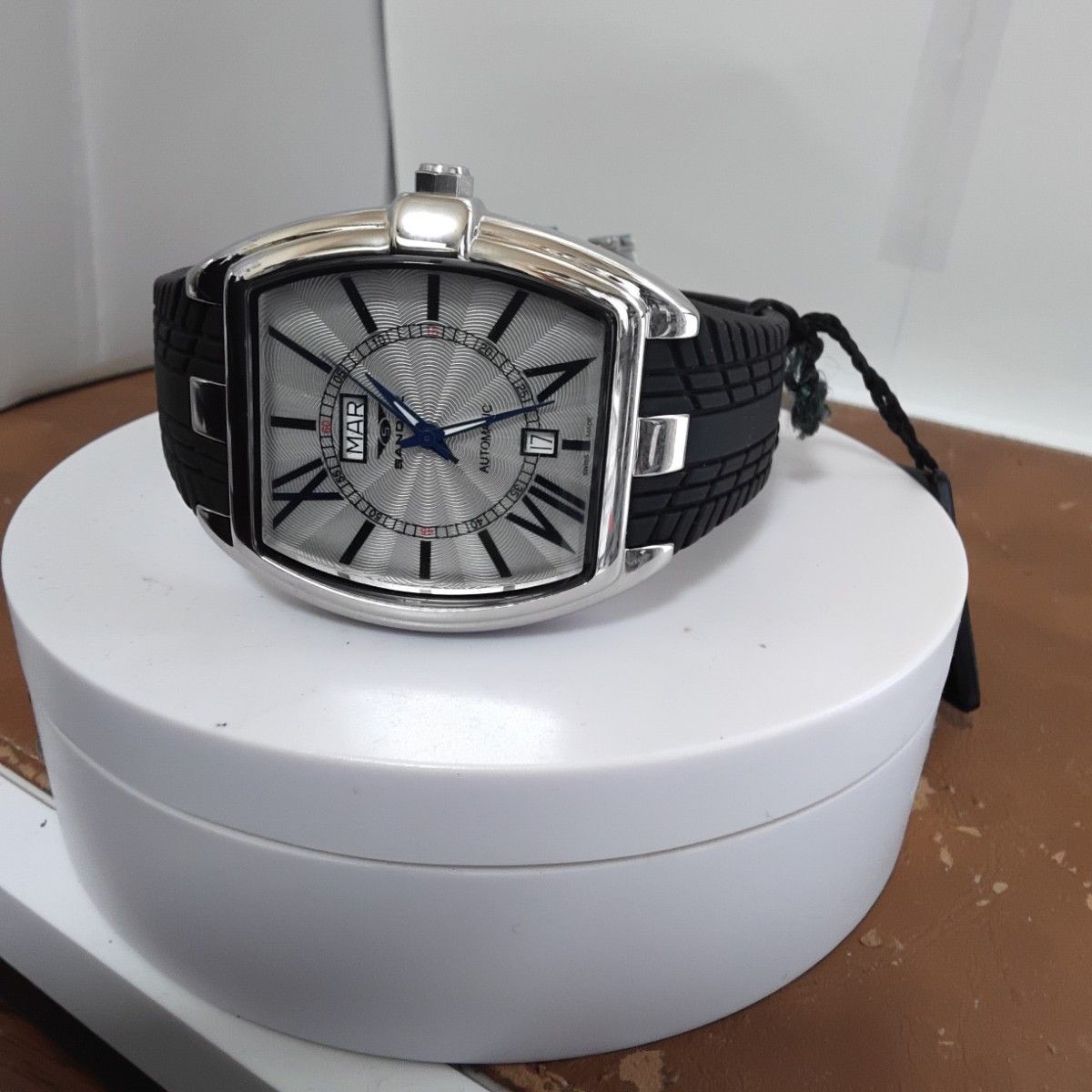 SANDOZ SD-81259-08 Swiss Automatic Day-Date Mens Watch White Dial 40mm Unused