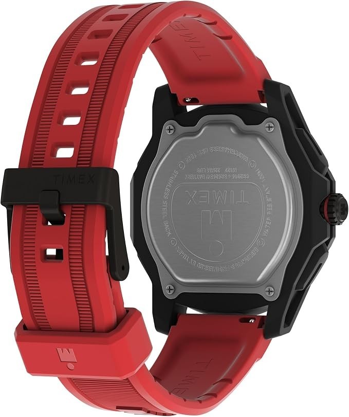 New Timex Ironman Adrenaline Men’s 46.5mm Analog-Digital Red Watch TW2W53700