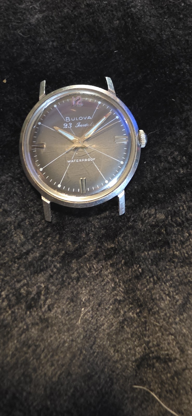 Rare Vintage Bulova Self Winding Wrist watch 23 Jewels Black Dial Explorer?