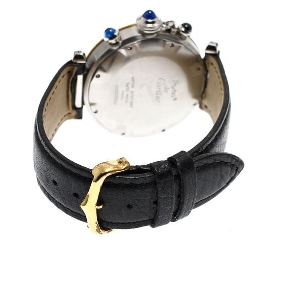 Cartier Pasha de Chronograph 38 W3101155 38mm SS Silver / Gold Dial Watch #C5888