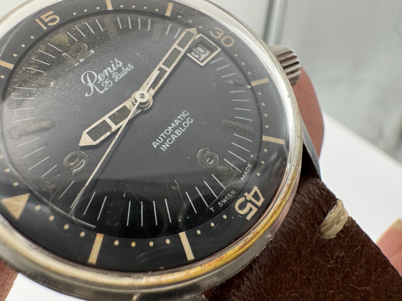 VTG 1967 RENIS Diver Super Compressor Automatic Cal AS 1902 /03 SERVICED – 36 mm