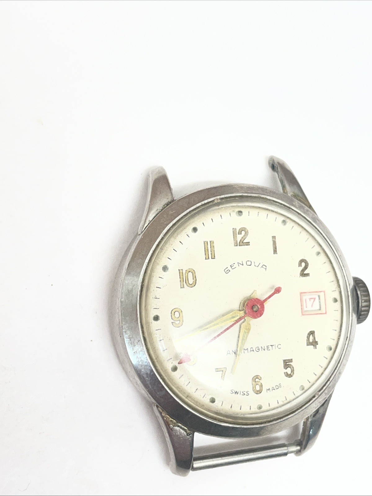 Vintage Genova Winding Watch Antimagnetic Swiss Made Mohertus Trading. 1 Jewel.