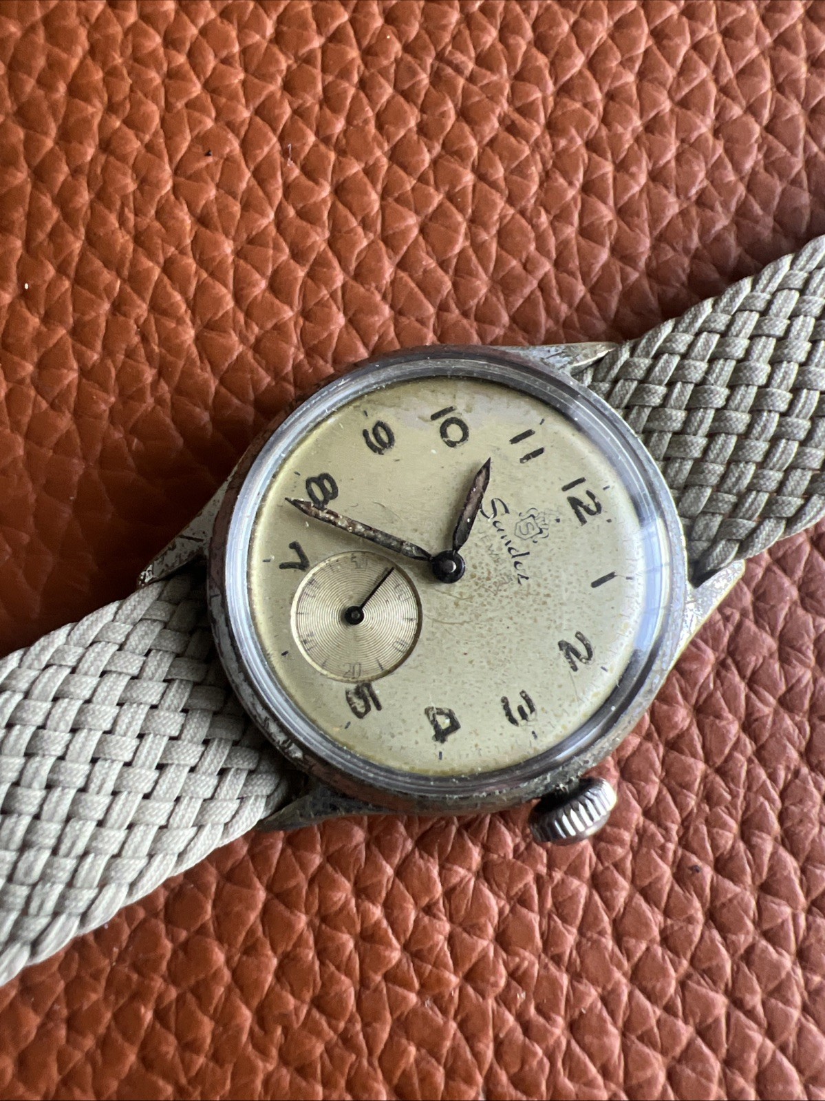Vintage Men’s Sandoz Military Watch 17J Cal 200 30.5mm Running