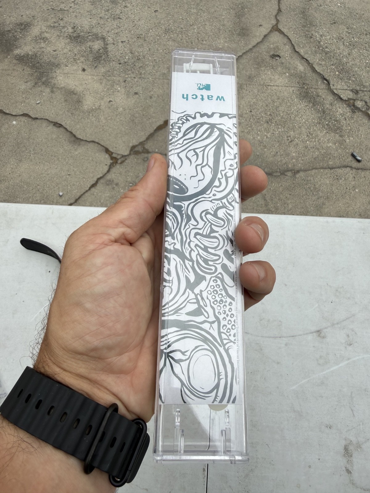 rare 2011 MTV Watch made by swatch White Psychedelic, works dead battery JB1