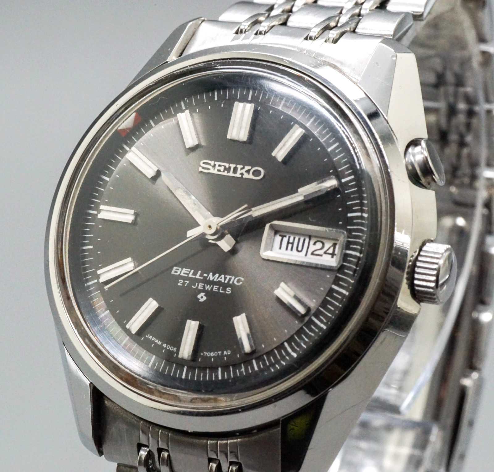 1971 Vintage SEIKO Bell-Matic 4006-7012 Alarm Automaic Men’s Watch 38mm JAPAN