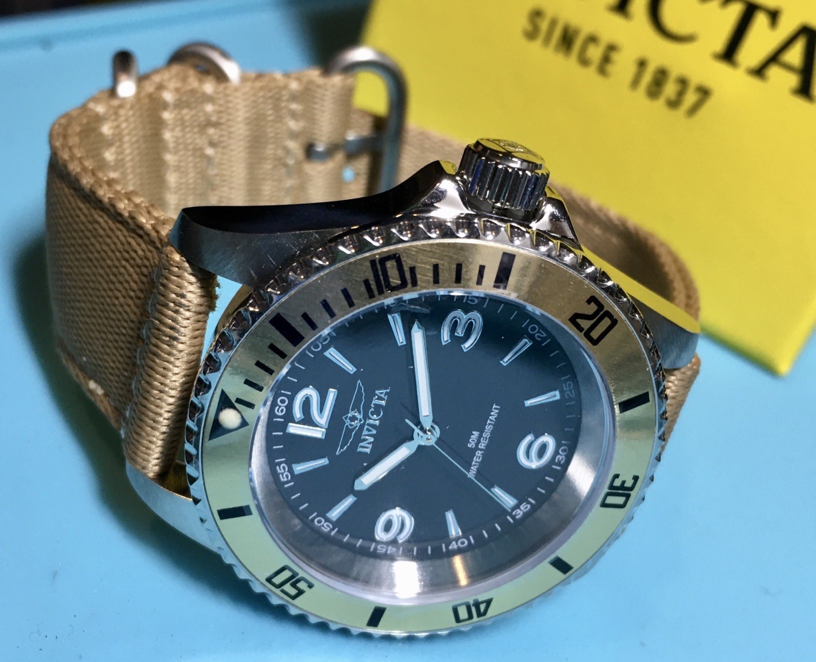 INVICTA SPECIALTY PRO DIVER FATHOMS STYLE NO DATE ALPHA NUMERIC 40MM QUARTZ MOD!