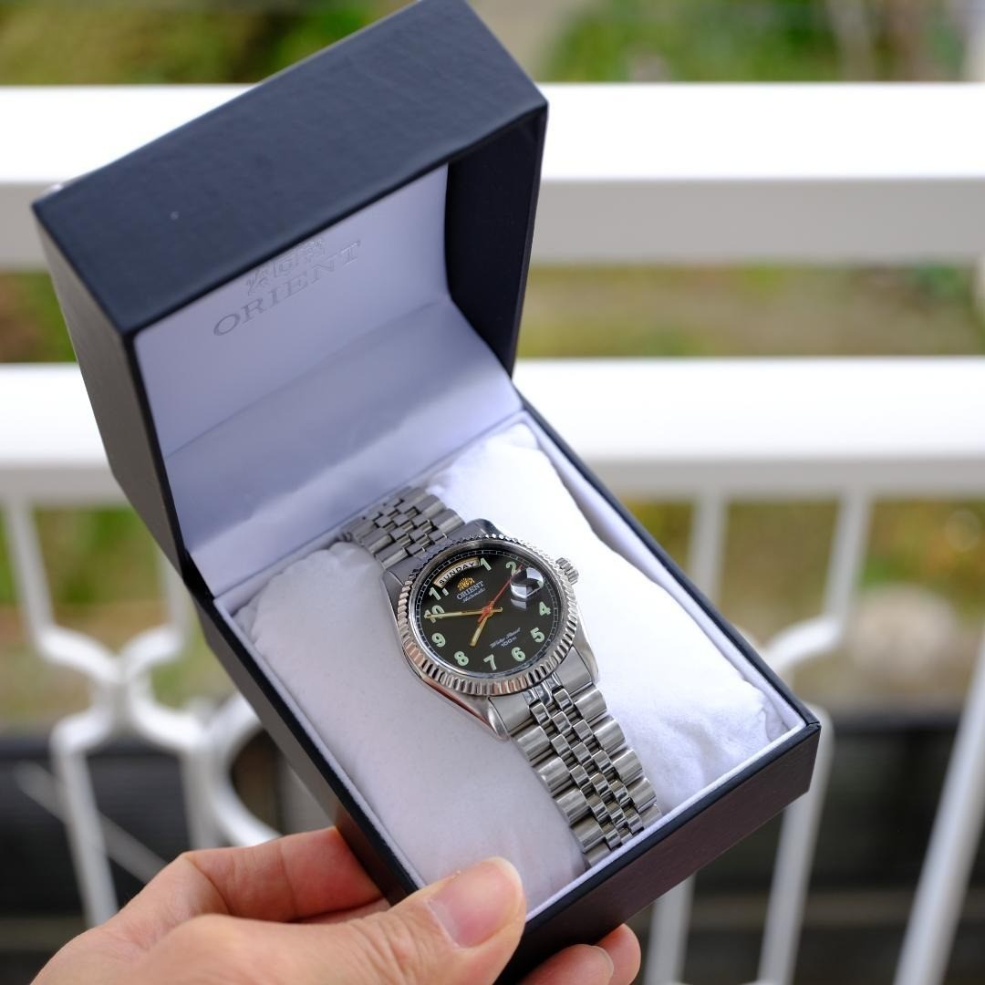 ORIENT PRESIDENT DAY DATE AUTOMATIC WATCH OVERHAULED RARE VINTAGE MODEL