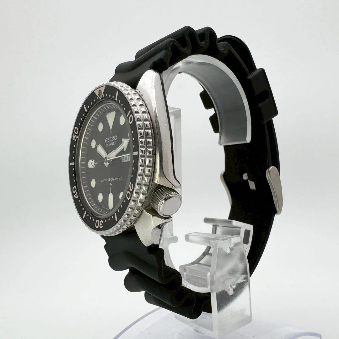 SEIKO 7548-7000 Quartz 42mm Black Day Date Rotating Bezel