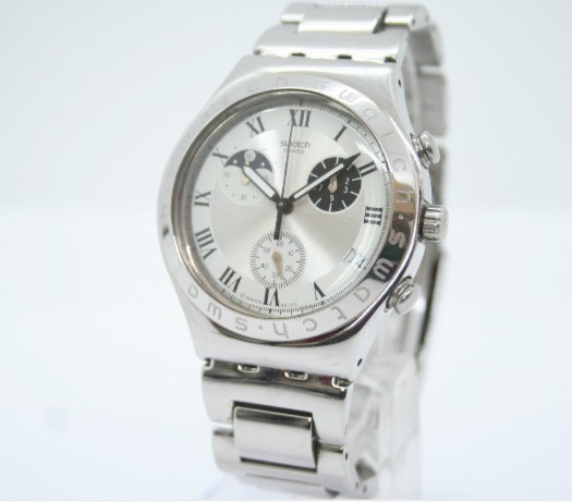Condition with and Operational Check Swatch IRONY Quartz Chronograph Roman Dial