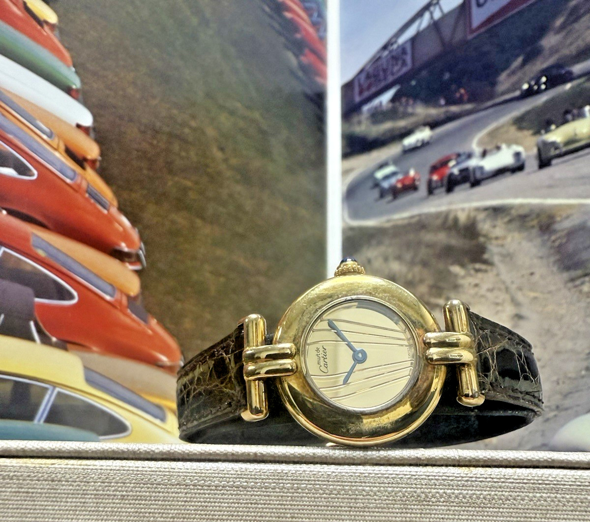 Ladies Cartier Must De Cartier Vermeil Gold Sterling Silver Watch Ref: 590002