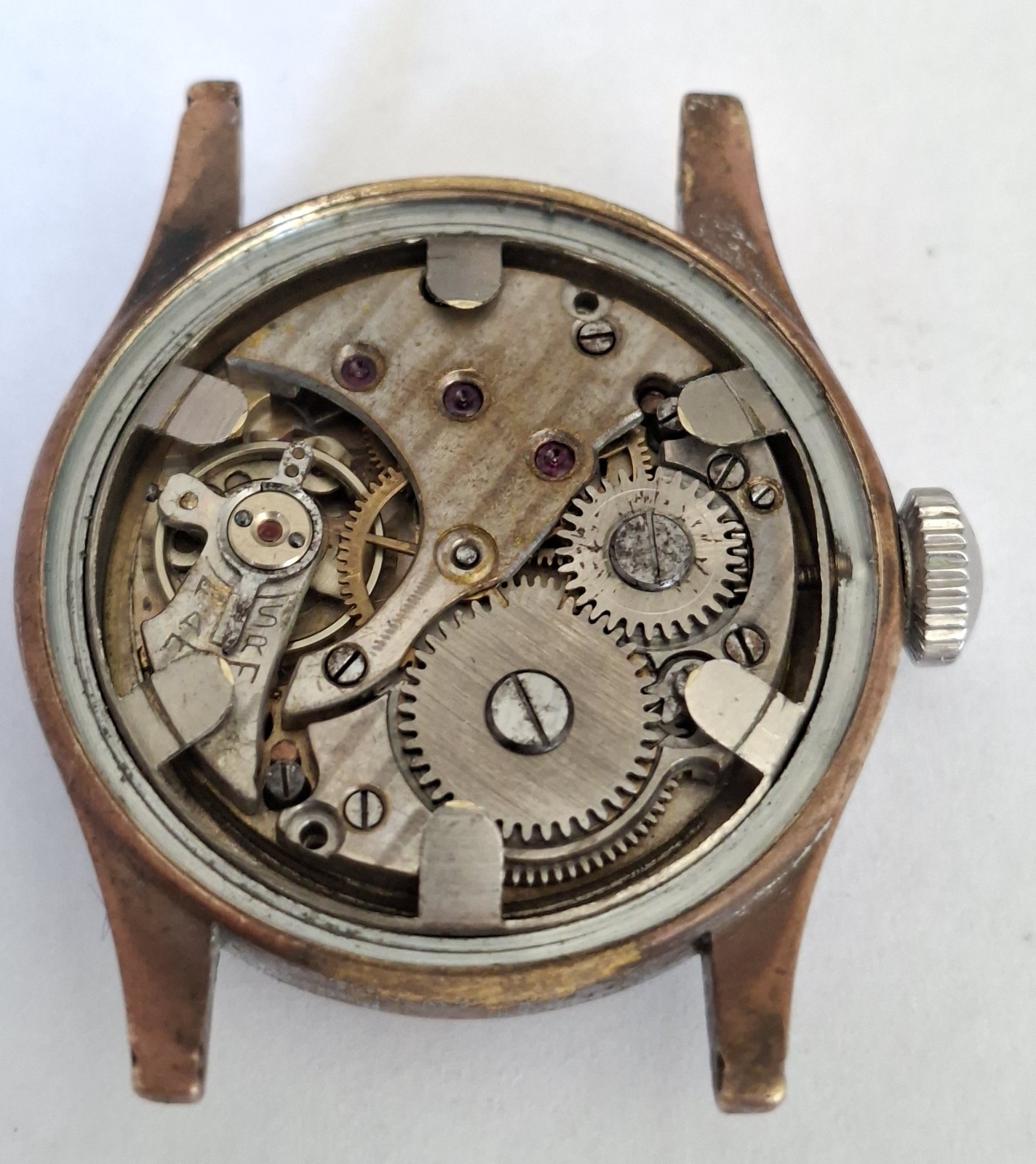 Etanche Sanit French German Army WW2 military watch cupillard 233 movement