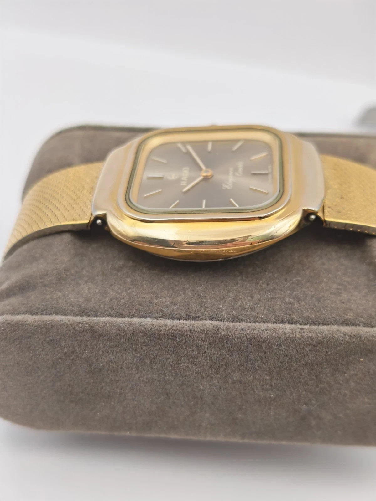 Vintage Rado Elegance Quartz Gold-Tone 36mm Watch Parts or Repair