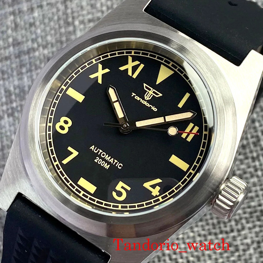 Tandorio 38mm Automatic Miyota 8215 Men’s Mechanical Watch Sapphire Glass Brown