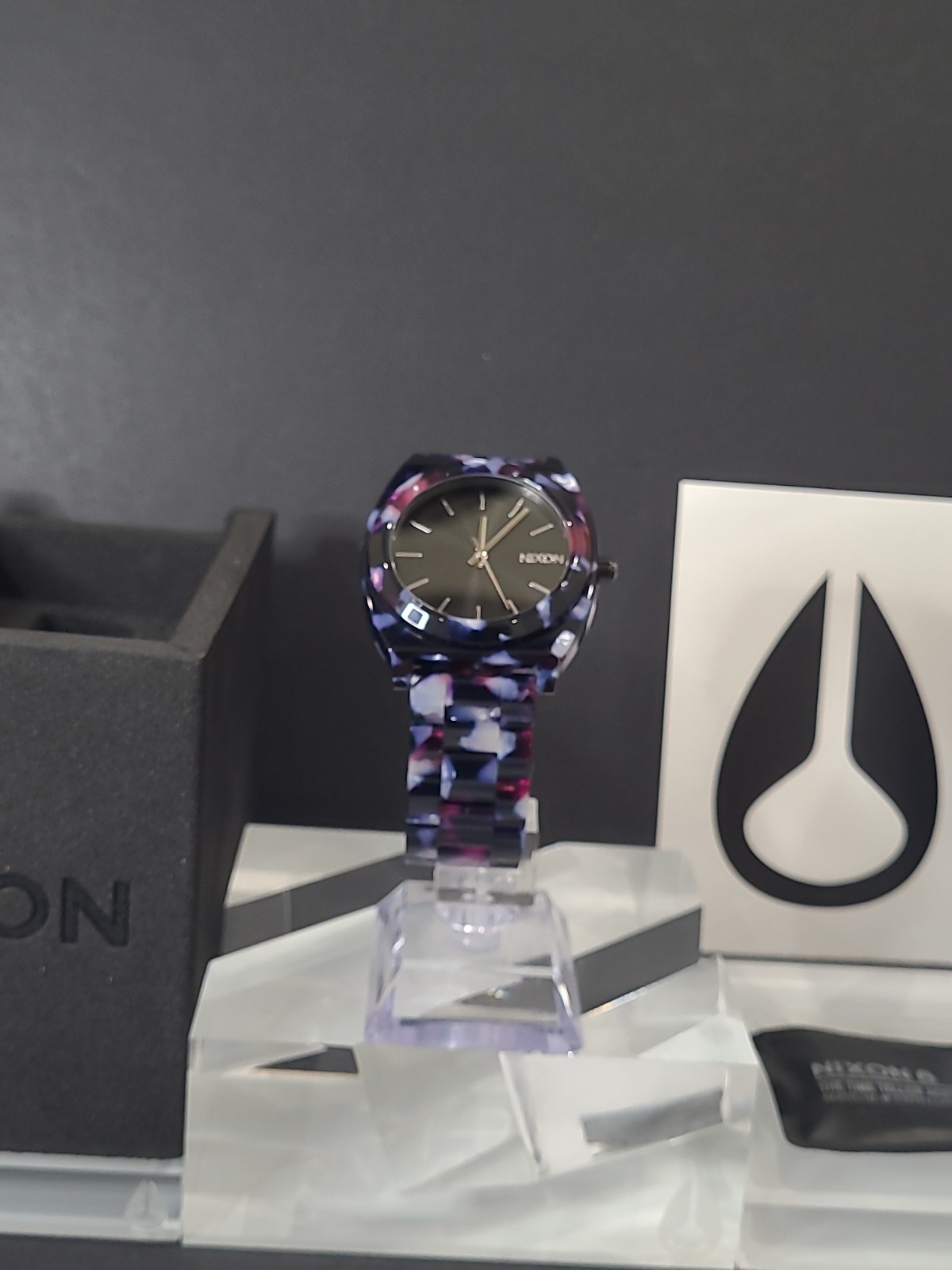 Nixon Medium Time Teller Acetate Black/Multicolor Watch A327-2336