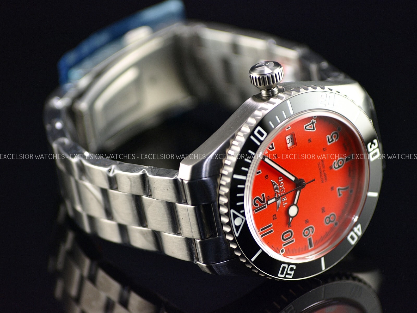 Tresod Men Ocean Master Swiss Made SW200 Automatic Lume Dial Ceramic Bezel Watch