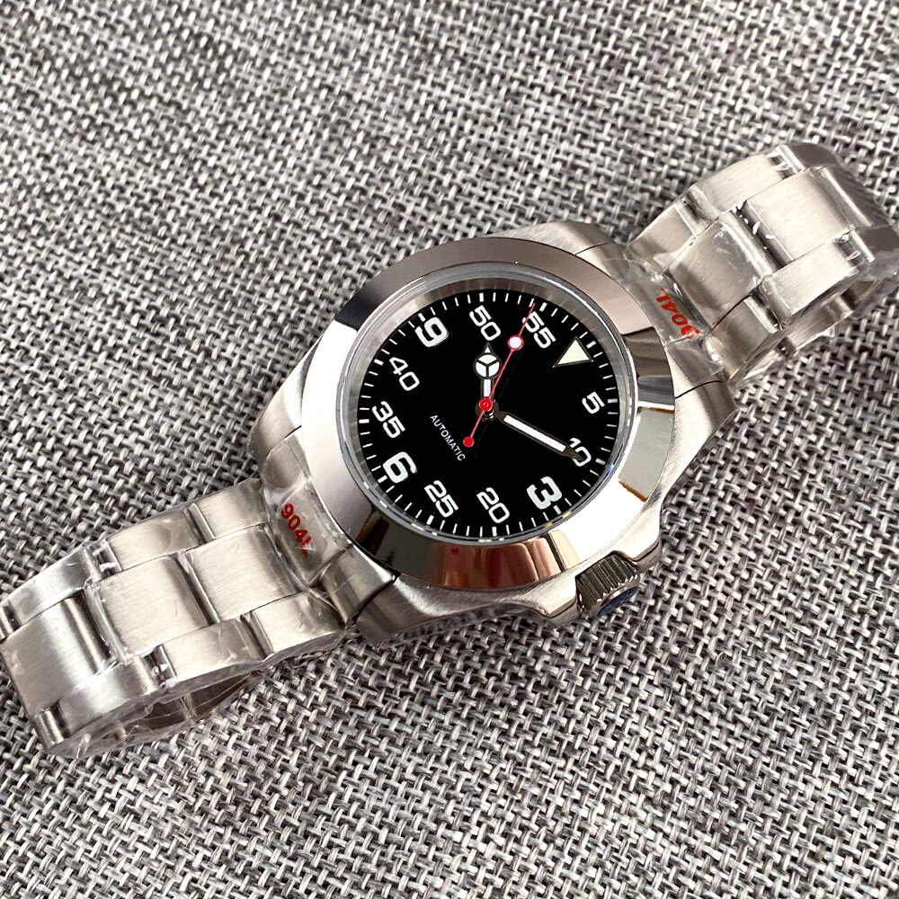 Bliger 39mm Sapphire Crystal Black Dial NH35A Automatic Men Watch Polished Bezel