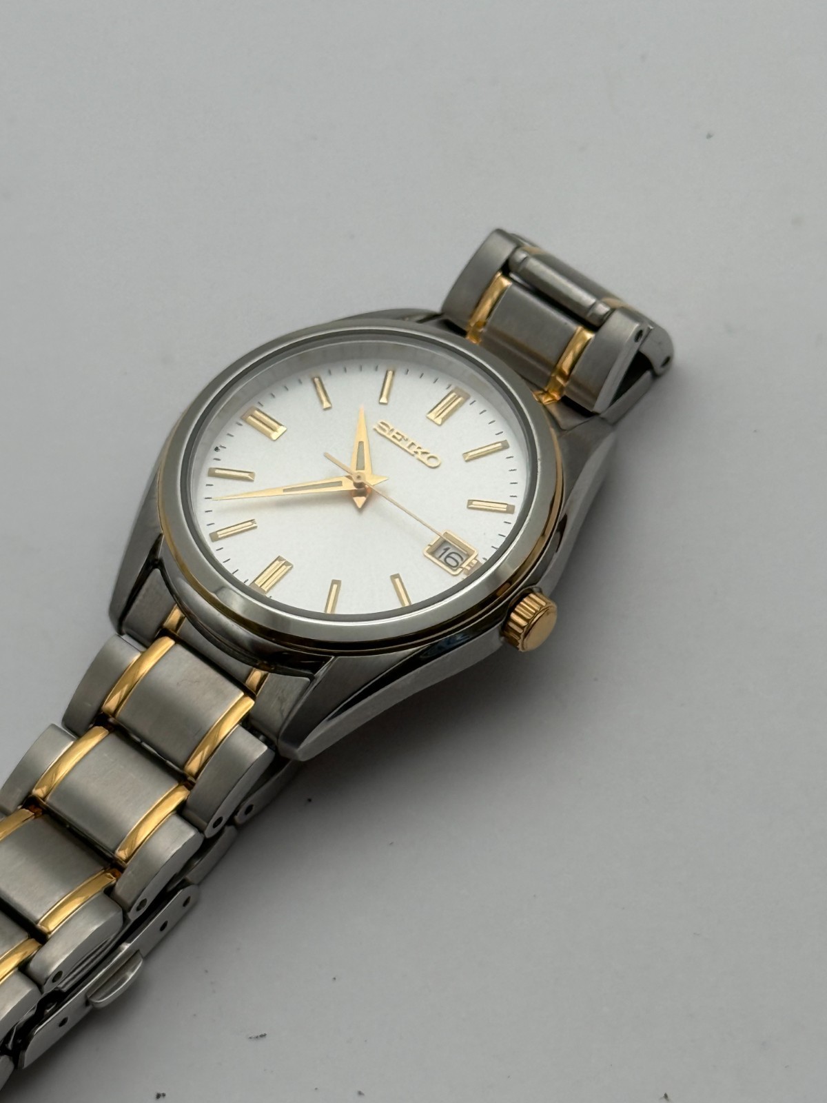 Seiko SUR312 36mm Two-Tone Quartz Date Sapphire Crystal Watch