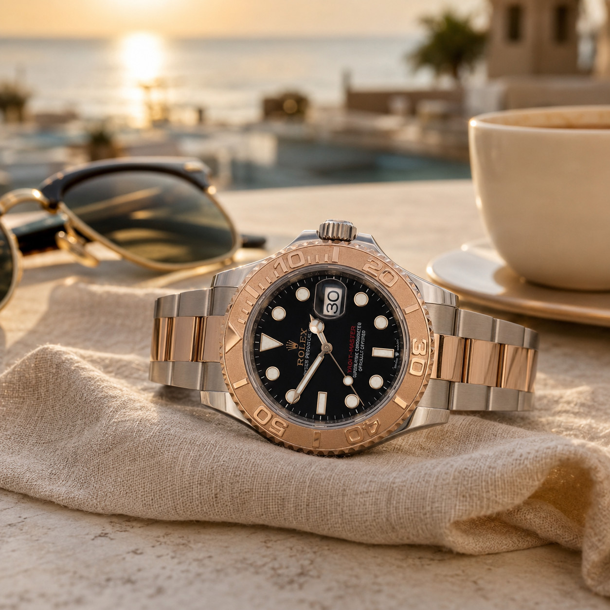 2025 MINT! Rolex Yacht-Master 40mm Two-Tone 18k Rose Gold Steel Black 126621