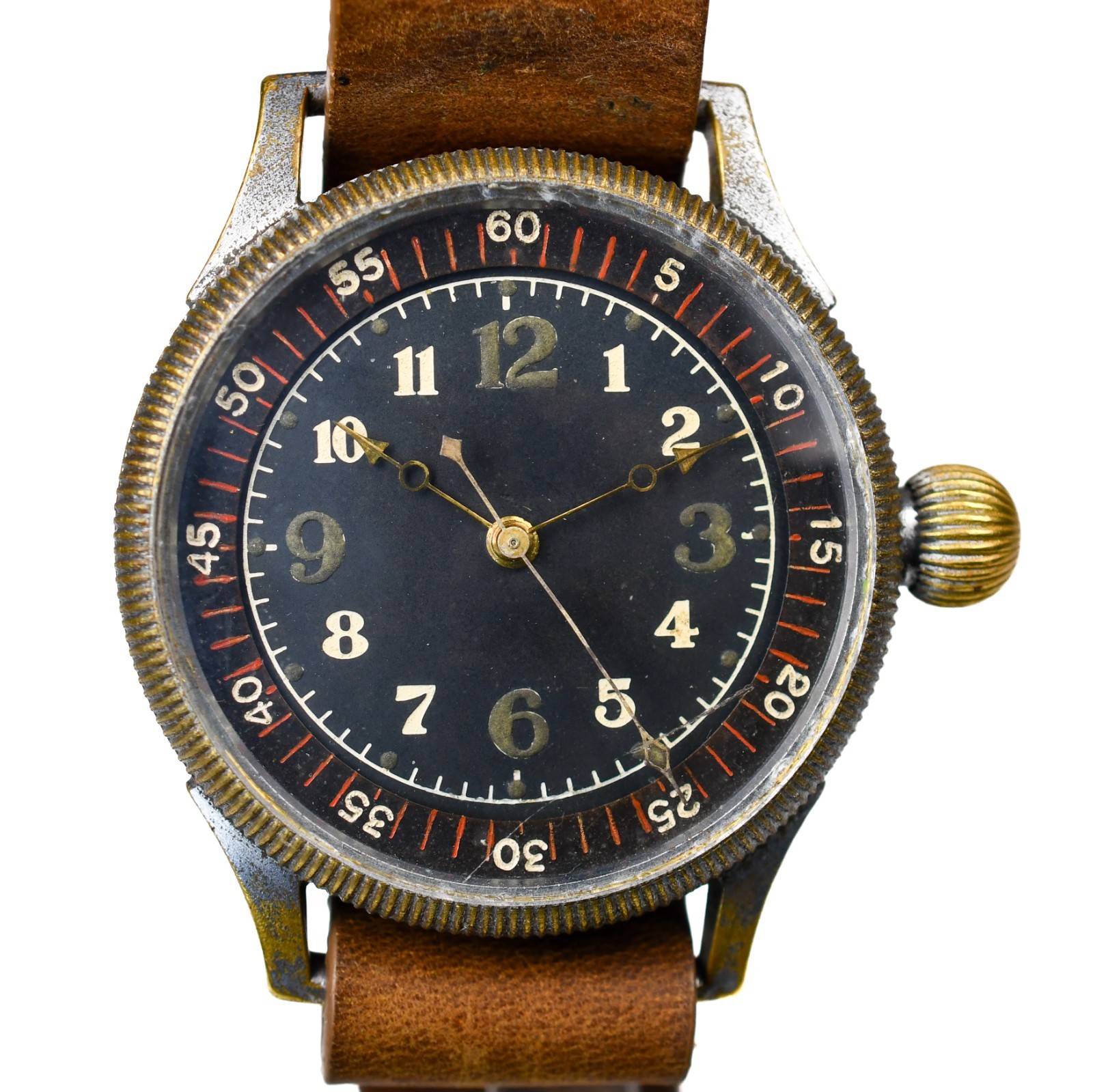 Seikosha Tensoku 1940’s Japanese Military Issued Pilot Aviator 48mm Manual Wind