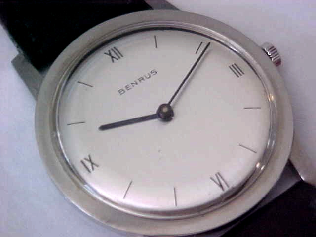 Classic Round Benrus Man’s Wrist Watch In Fine New Old Stock Condition