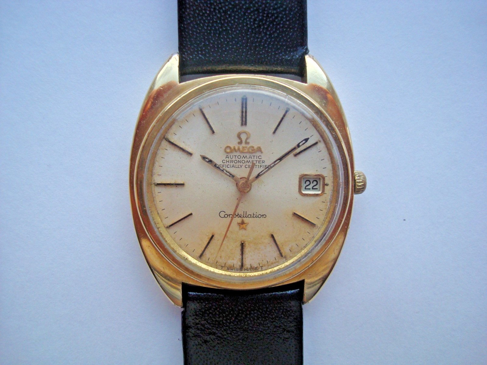 Omega Constellation Chronometer 561 Mens Automatic Watch 24j. 5 Pos. Date Runs