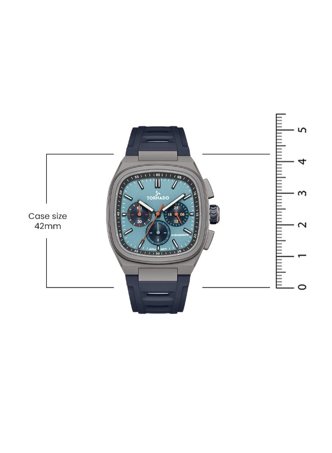 Tornado Aristocrate Men’s Chronograph Watch | Blue Dial, 42mm, 100 m (10 ATM)