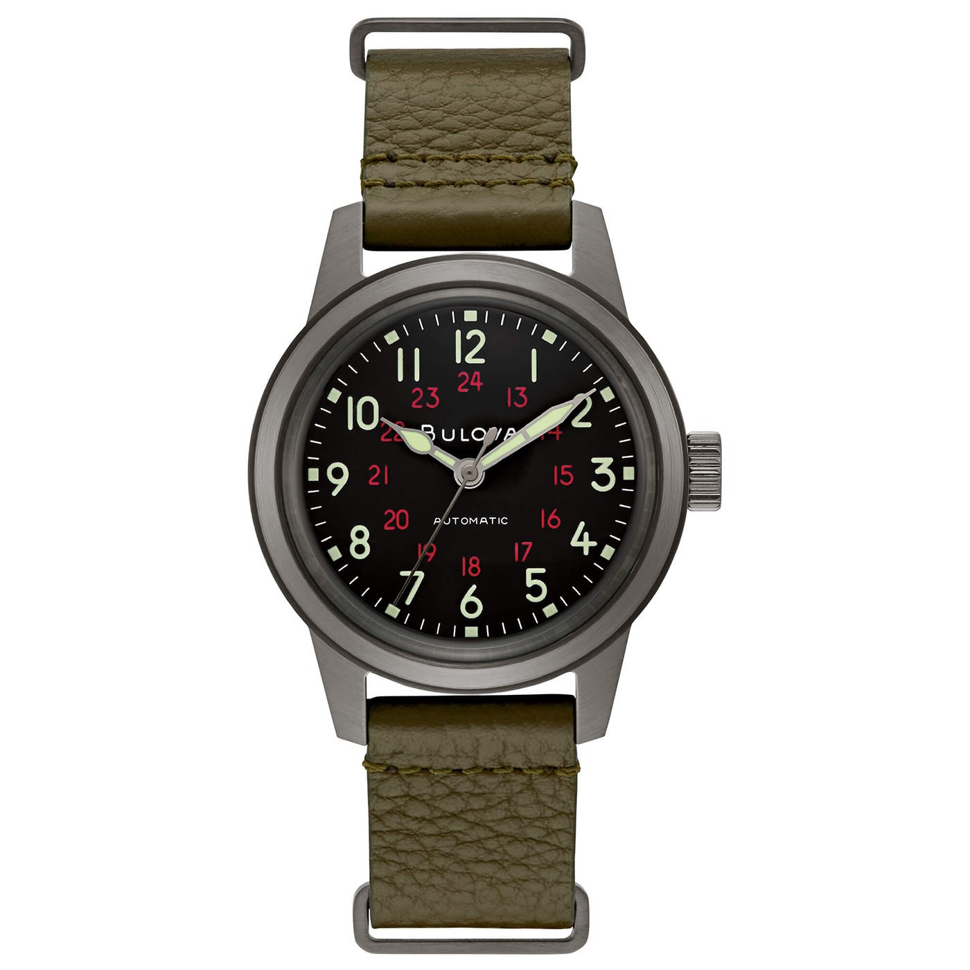 Bulova Watch Collection Military Hack Watch Automatic 38mm