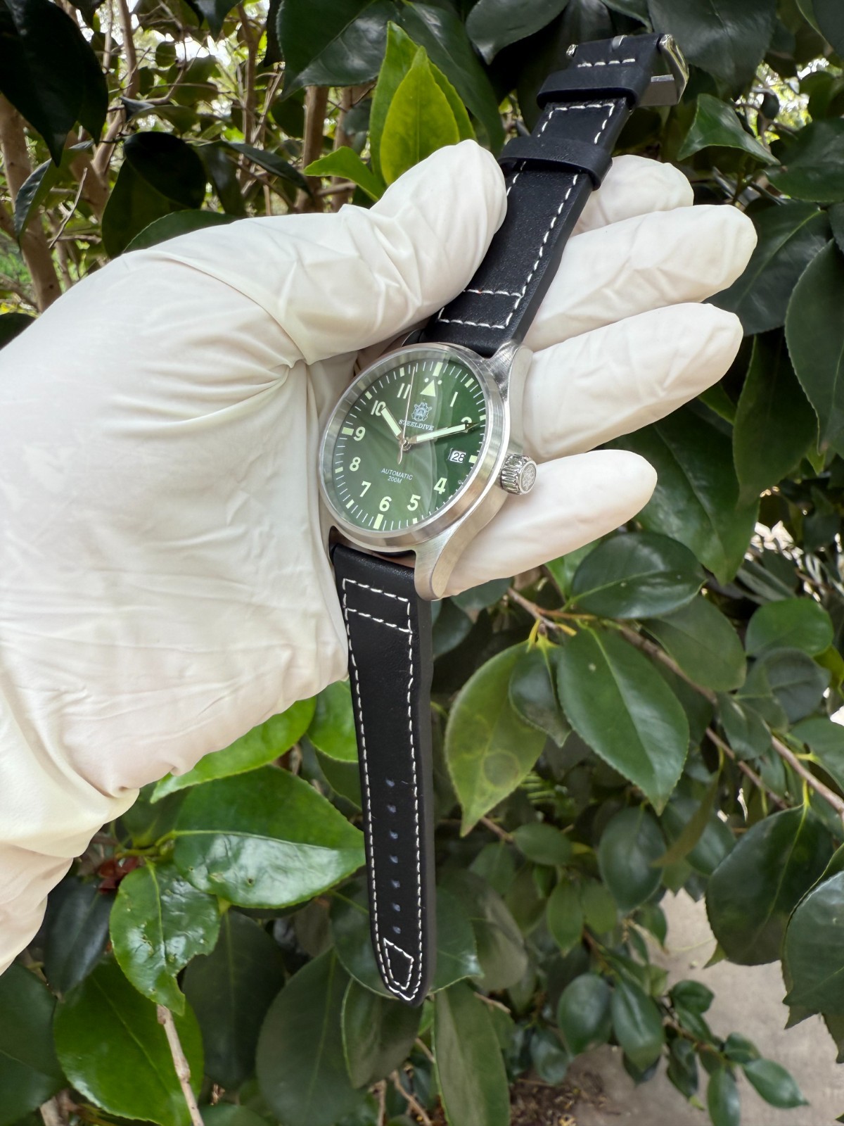 Steeldive SD1940, Mark XVIII Flieger, NH35, Sapphire,Green,Lume,200m Diving,BNIB