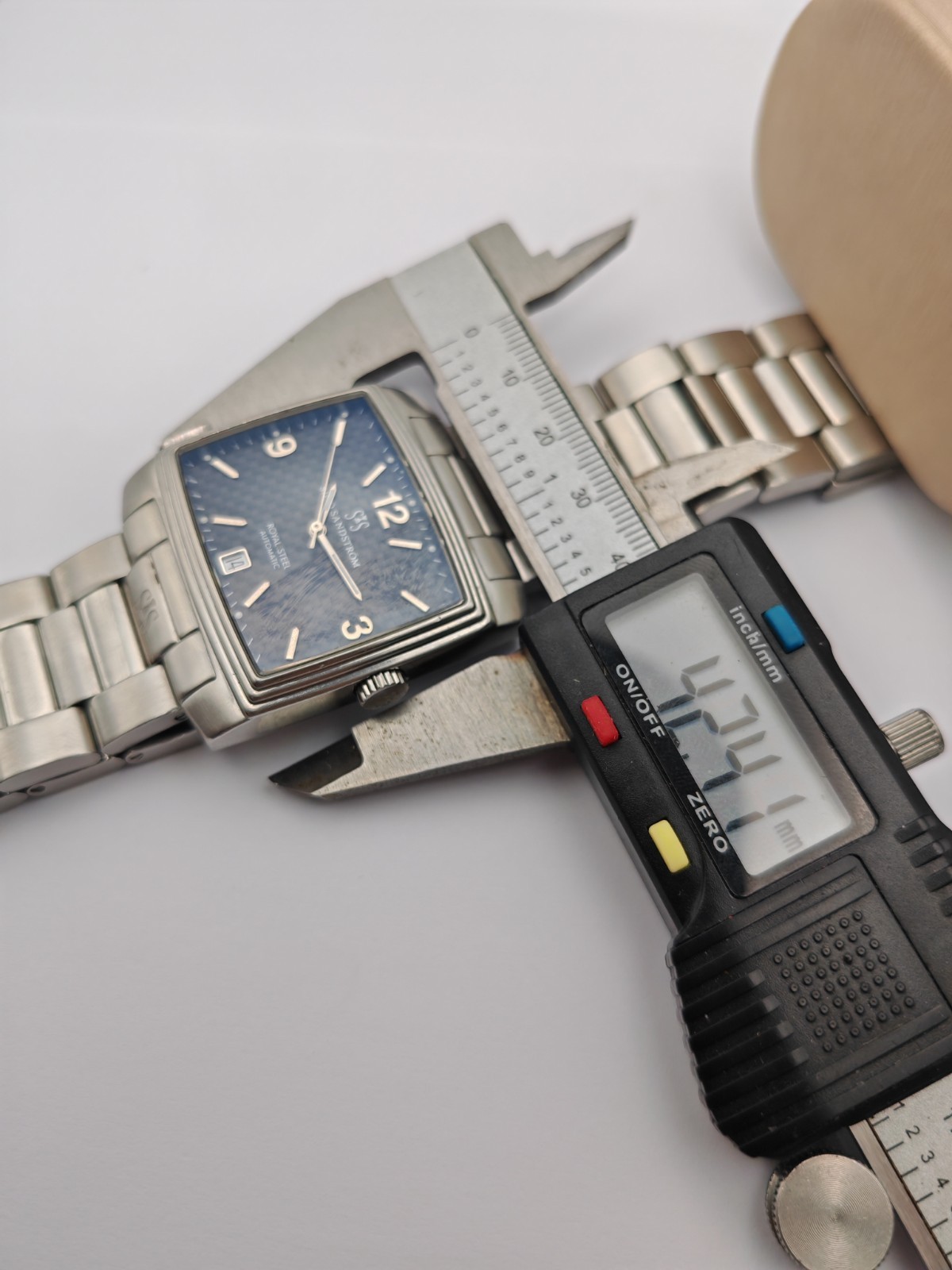 Sjoo Sandstrom Quattro Watch Automatic Date Royal Steel Mens Made In Sweden