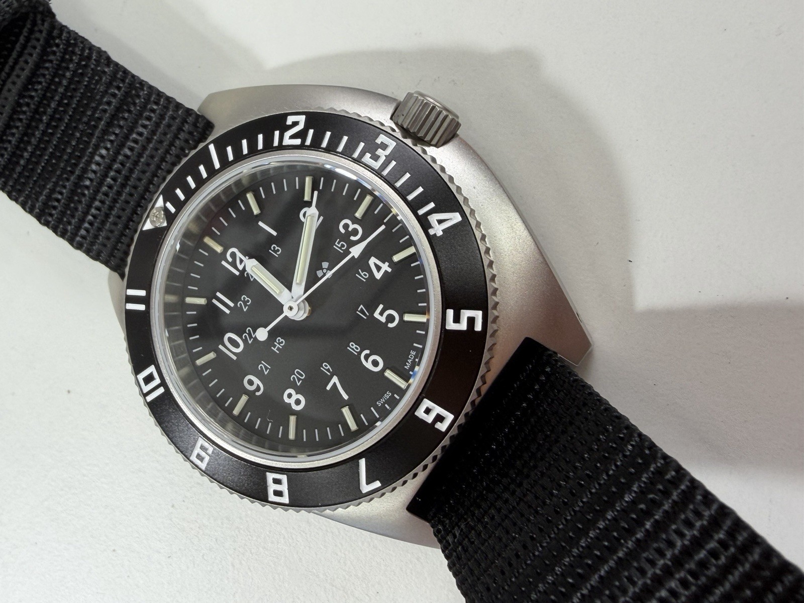 Marathon SSNAV ref WW194001SS Quartz Black No Date, Nylon Strap