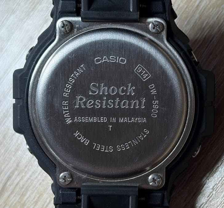 Casio G-Shock DW-5900C-9 Vintage Digital Watch Box Manual