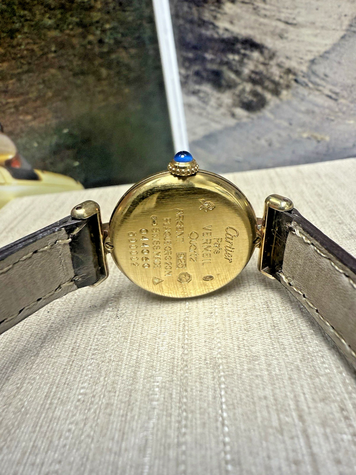 Ladies Cartier Must De Cartier Vermeil Gold Sterling Silver Watch Ref: 590002