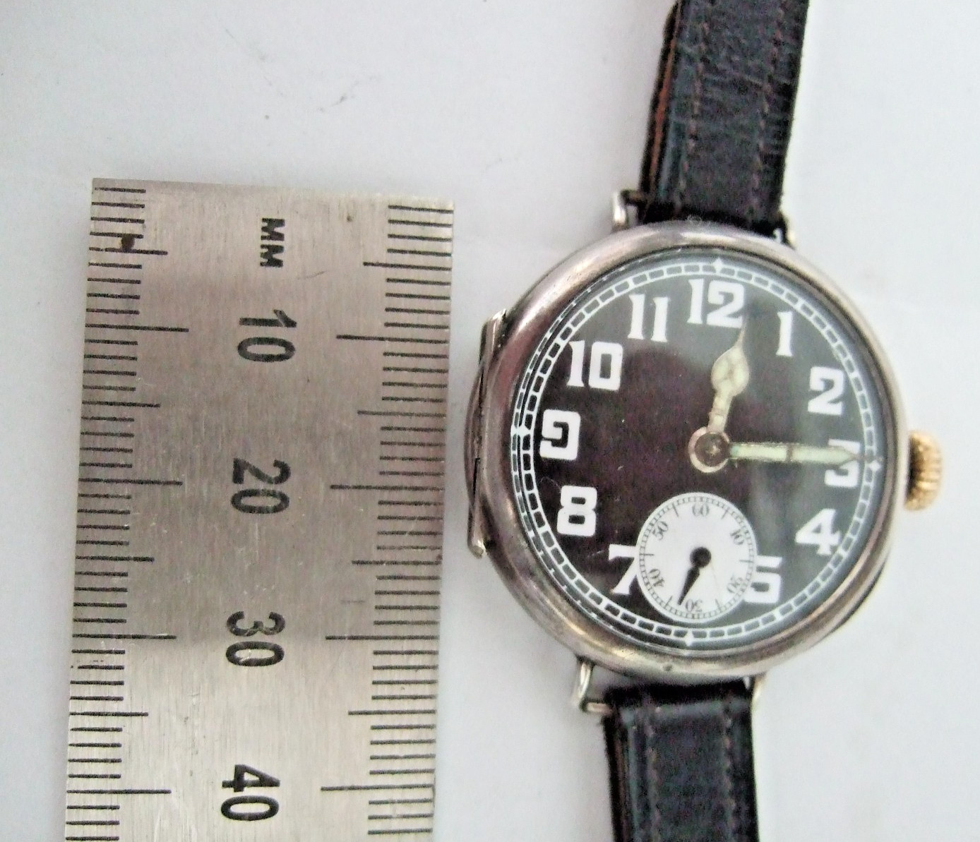 Antique WWI Era Swiss Sterling Silver Trench Watch – DFC Mechanical Cylinder Esc