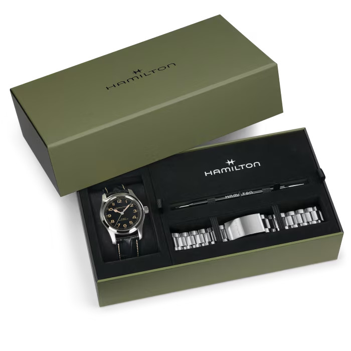 Hamilton Khaki Field Murph Auto 42mm Bracelet Bundle H70605732