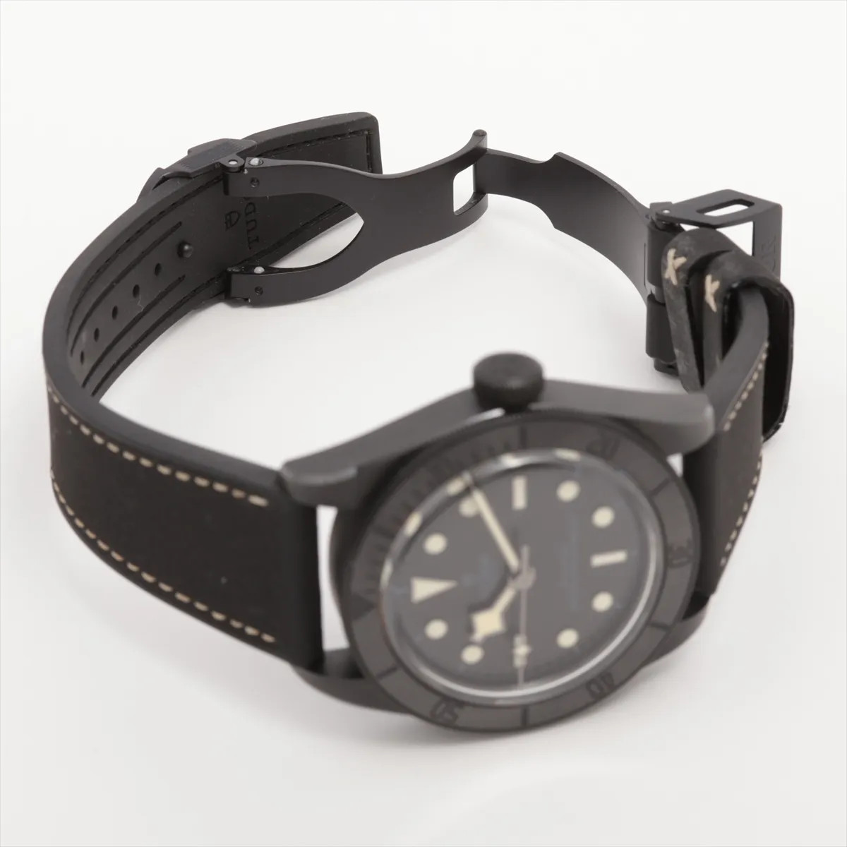 Tudor Black bay Ceramic 79210CNU CE CE x leather x rubber AT black dial
