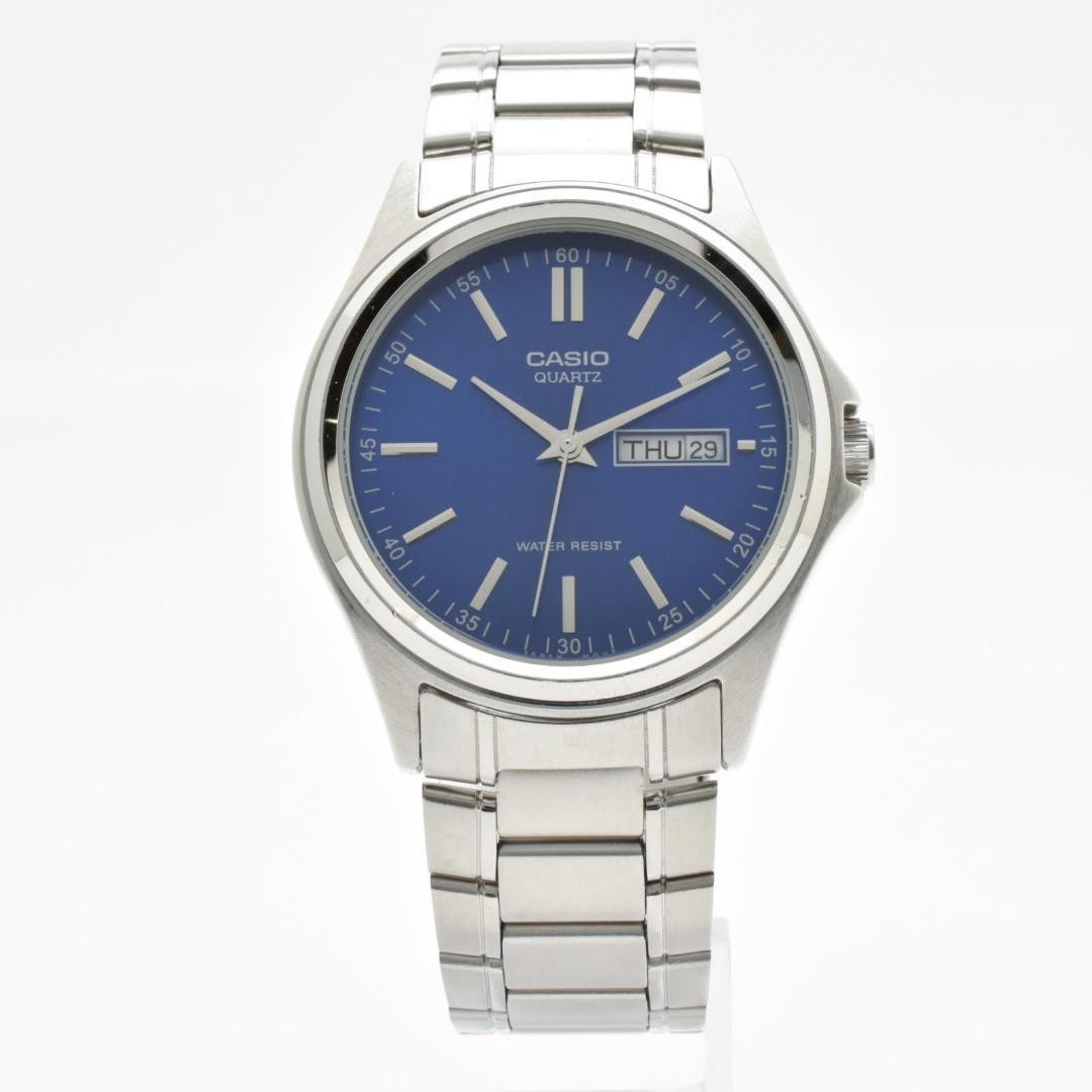 CASIO MTP-1239DJ Blue Day-Date Men’s Watch (Working)
