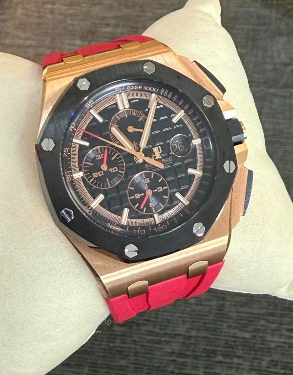 Royal Oak Offshore Black Mega Tapisserie Dial Chronograph Ref. 26401RO